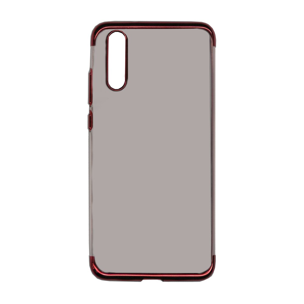 Husa din silicon Electroplating pentru Huawei P20, contur rosu