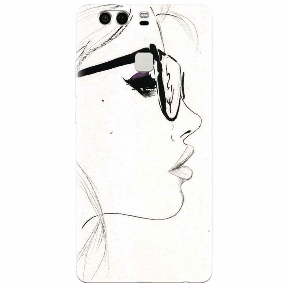 Husa silicon pentru Huawei P9 Plus, Girl Face