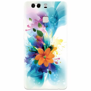 Husa silicon pentru Huawei P9, Flower 011 Husa silicon pentru Huawei P9, Flower 011