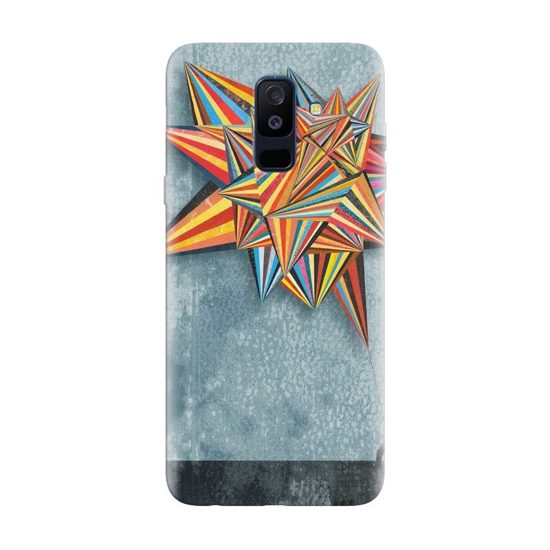 Husa silicon pentru Samsung Galaxy A6 Plus 2018, Abstract Colorful Balloon Triangles
