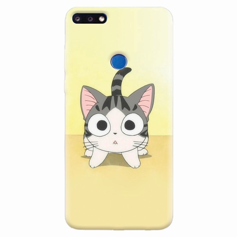 Husa silicon pentru Huawei Y7 Prime 2018, Cute Ktty