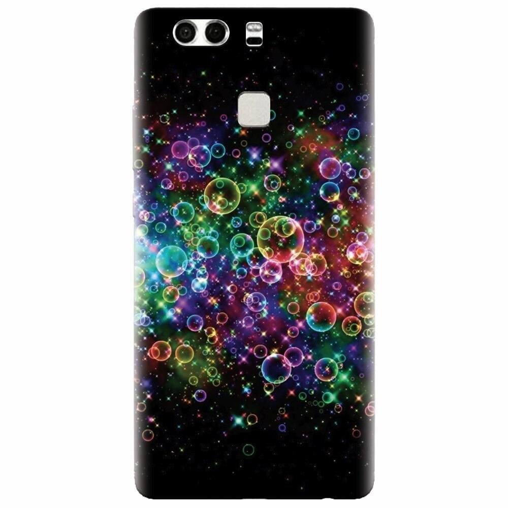 Husa silicon pentru Huawei P9 Plus, Rainbow Colored Soap Bubbles