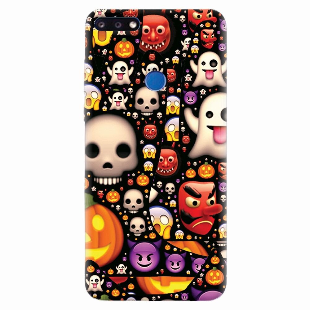 Husa silicon pentru Huawei Y7 Prime 2018, Emoji Mess
