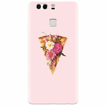 Husa silicon pentru Huawei P9 Plus, Flower Pizza Husa silicon pentru Huawei P9 Plus, Flower Pizza