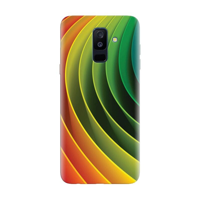 Husa silicon pentru Samsung Galaxy J8 Plus 2018, 3D Multicolor Abstract Lines