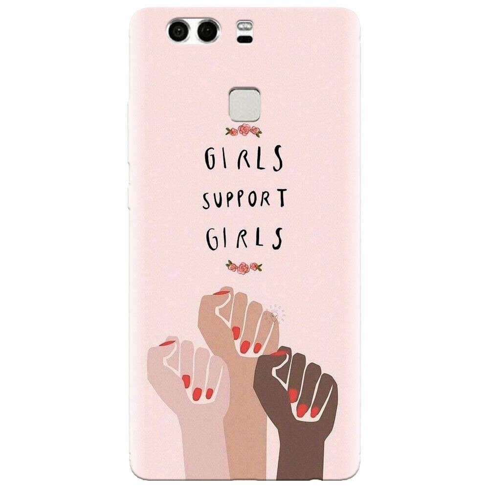 Husa silicon pentru Huawei P9, Girls Supportgirls