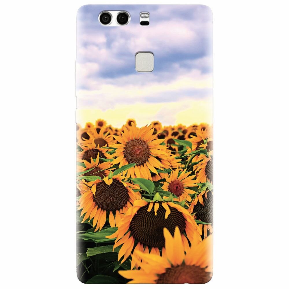 Husa silicon pentru Huawei P9 Plus, Sunflowers