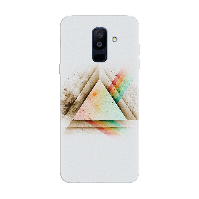 Husa silicon pentru Samsung Galaxy A6 Plus 2018, Abstract Grunge Light Triangle