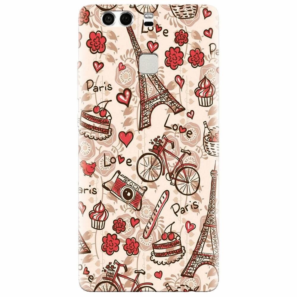 Husa silicon pentru Huawei P9, Paris Love