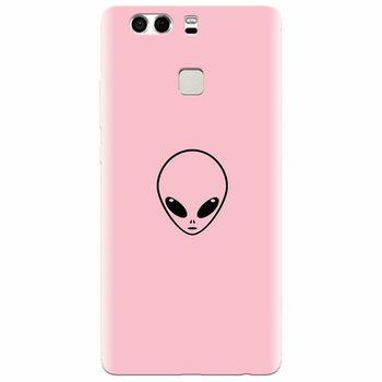 Husa silicon pentru Huawei P9, Pink Alien Husa silicon pentru Huawei P9, Pink Alien