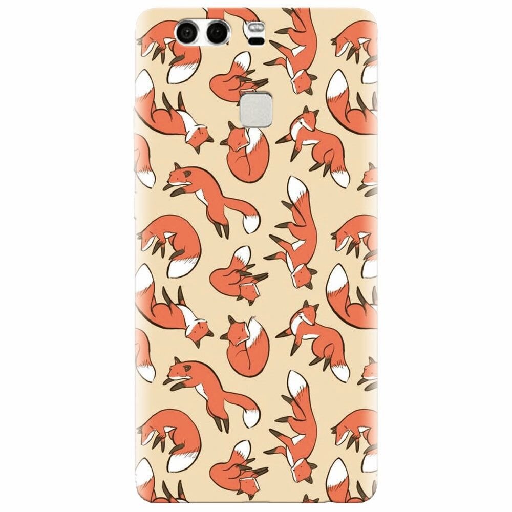 Husa silicon pentru Huawei P9 Plus, Red Foxes