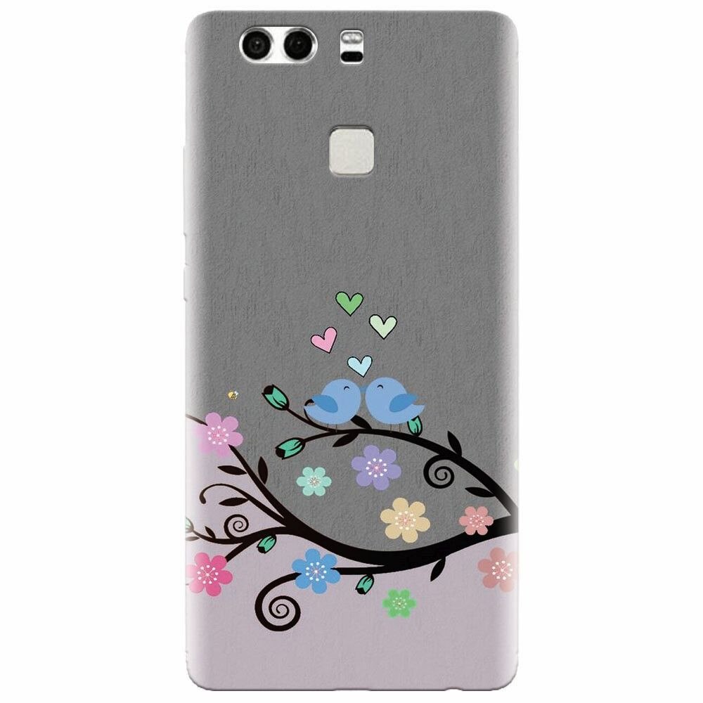 Husa silicon pentru Huawei P9, Bird Love
