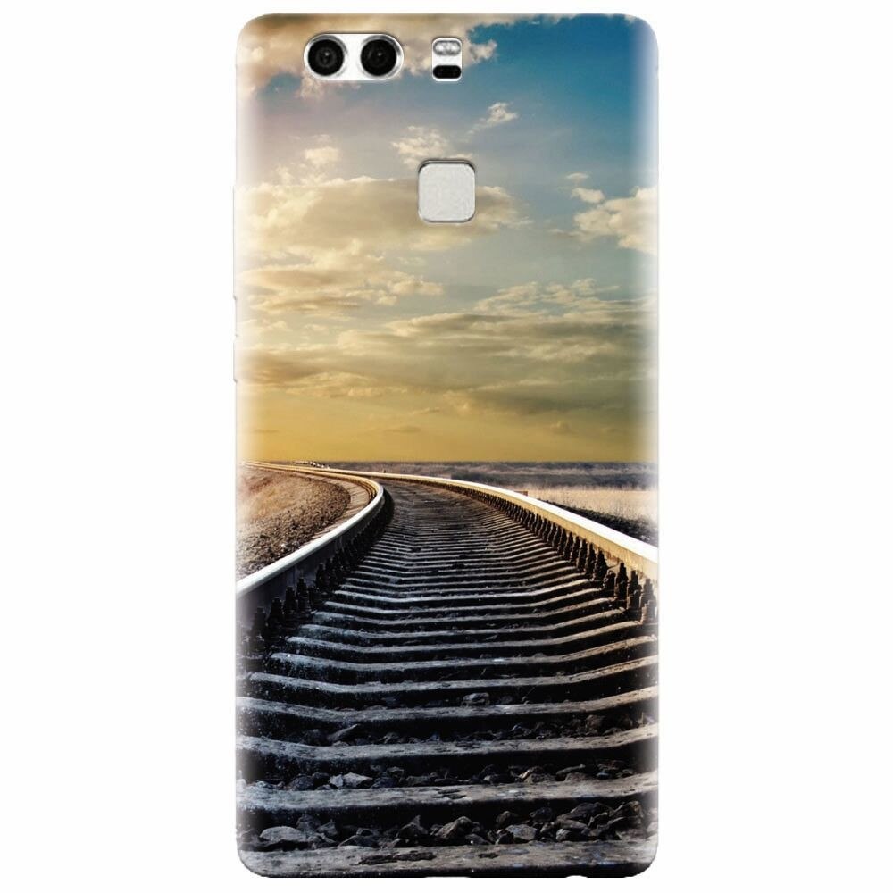 Husa silicon pentru Huawei P9, Railroad Horizon