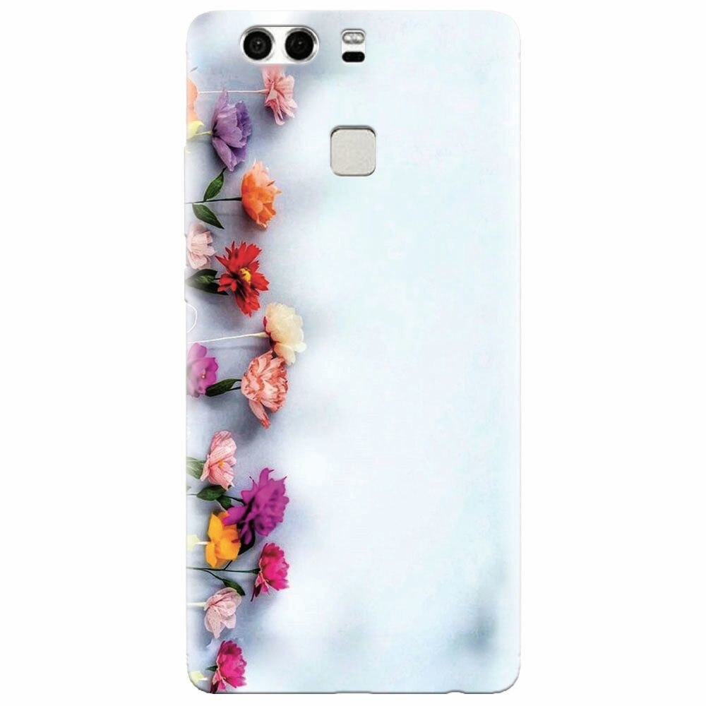 Husa silicon pentru Huawei P9, Flowers