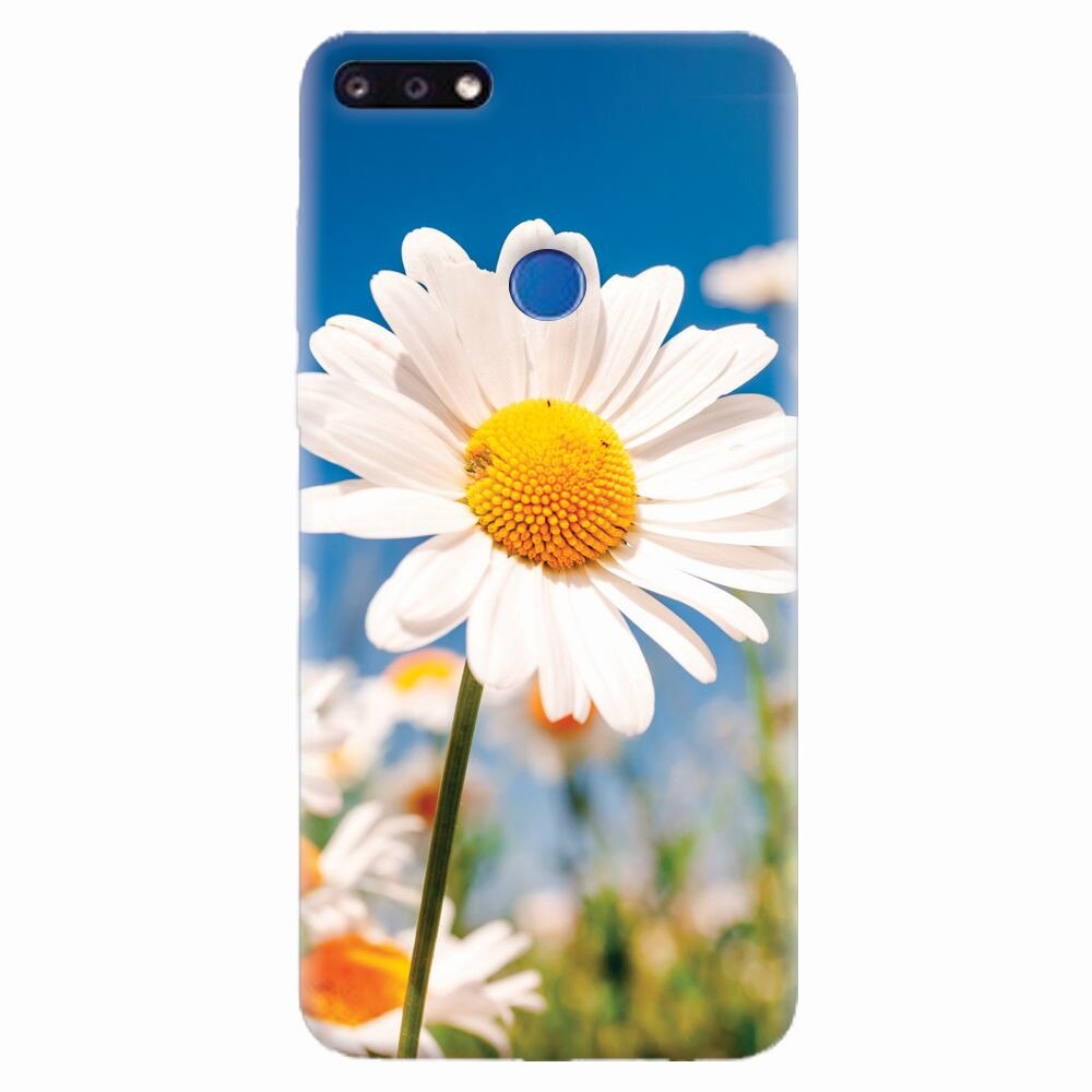 Husa silicon pentru Huawei Y7 Prime 2018, Daisies Field Flowers