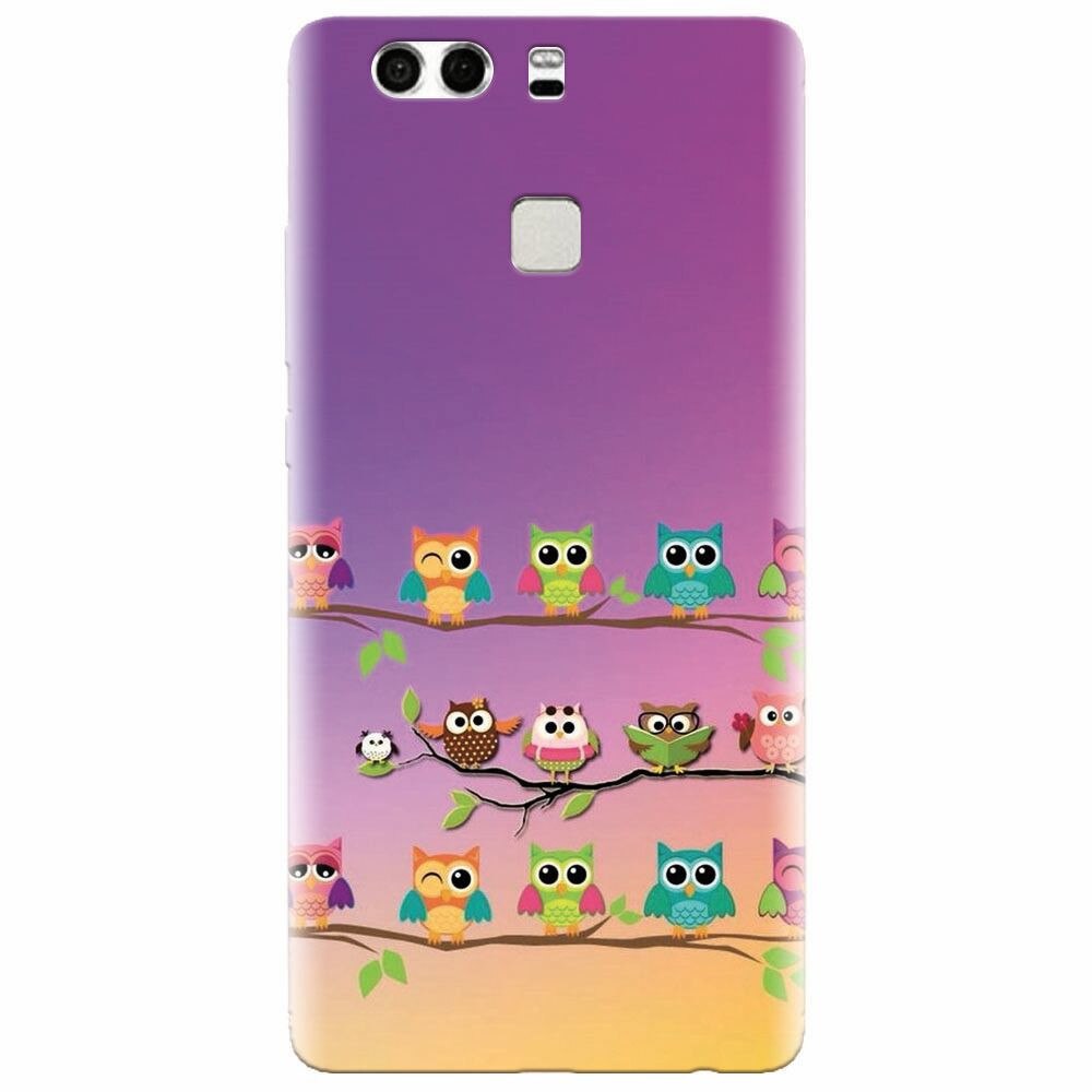 Husa silicon pentru Huawei P9, Owls