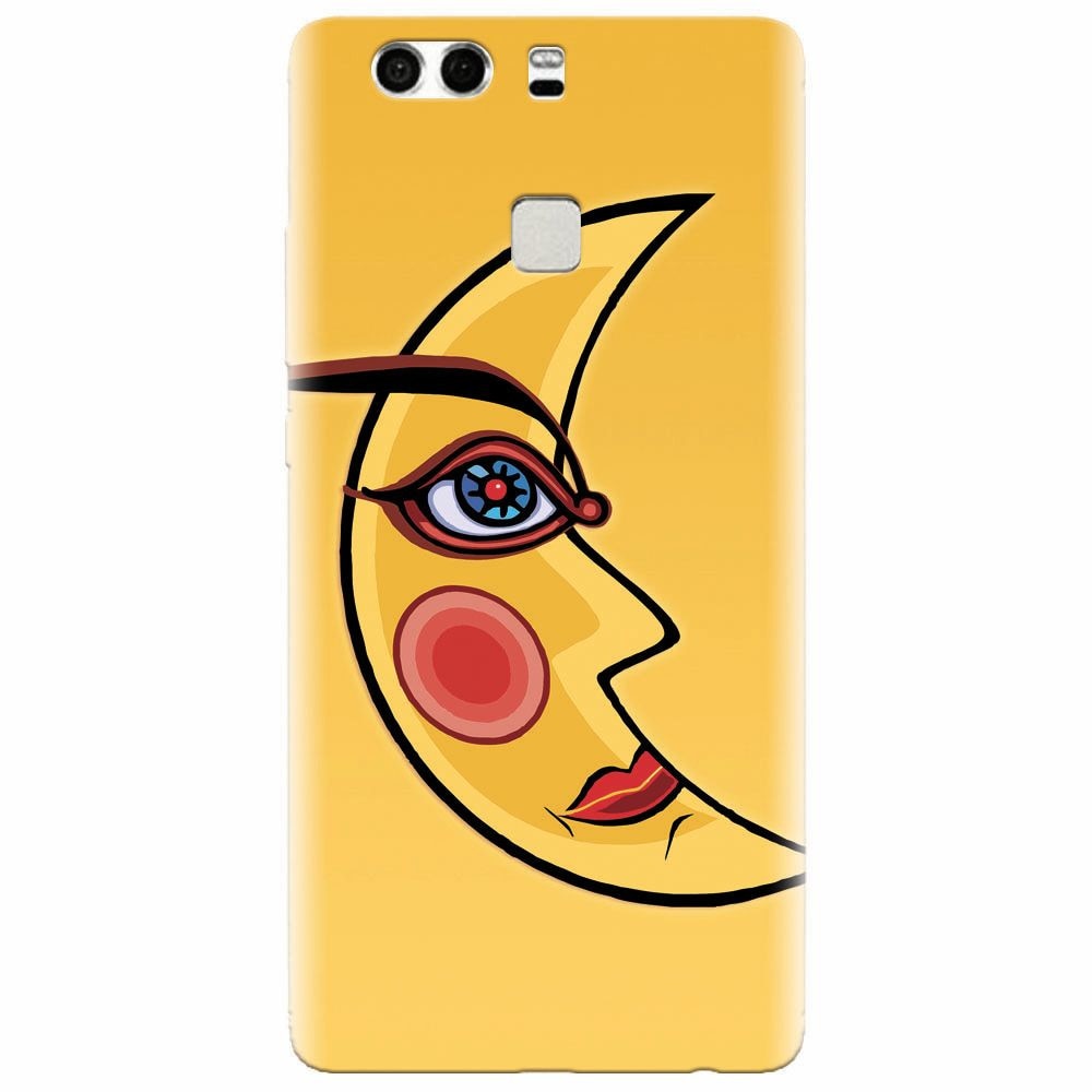 Husa silicon pentru Huawei P9, Yellow Moon