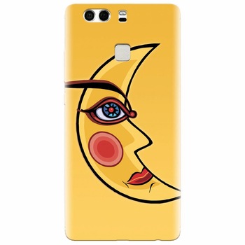 Husa silicon pentru Huawei P9, Yellow Moon Husa silicon pentru Huawei P9, Yellow Moon