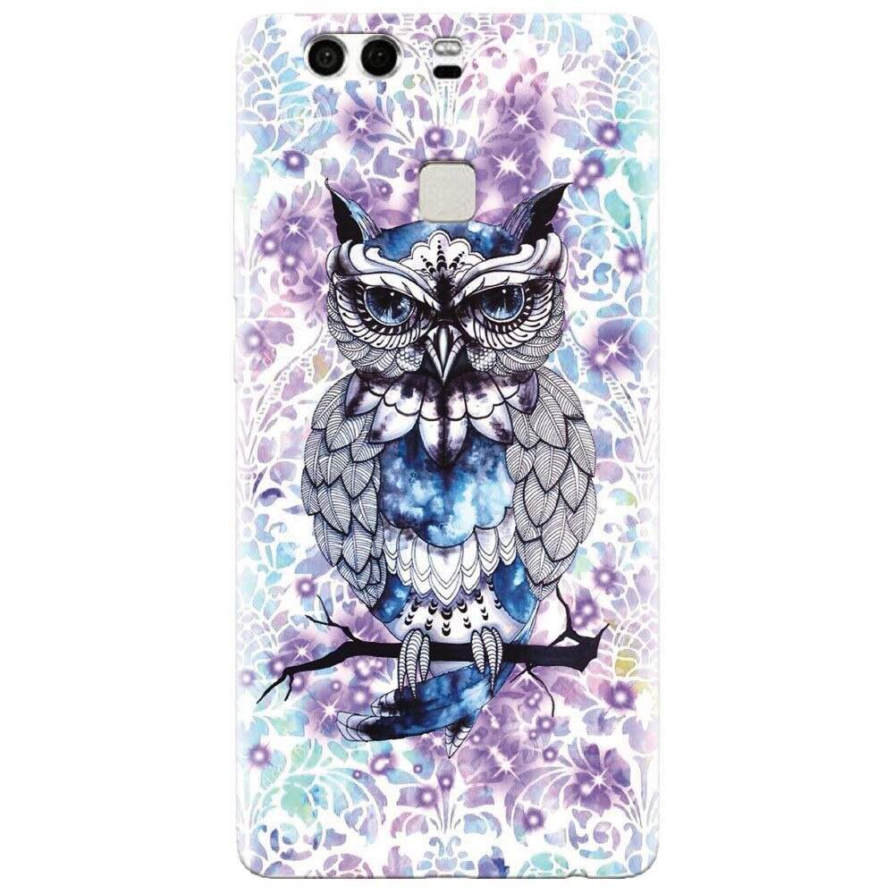 Husa silicon pentru Huawei P9 Plus, Abstract Owl