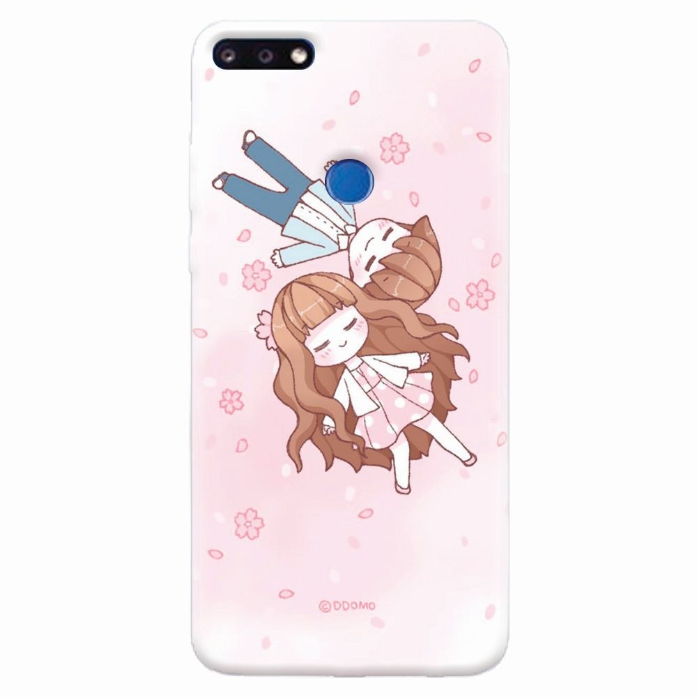 Husa silicon pentru Huawei Y7 Prime 2018, Cute Couple