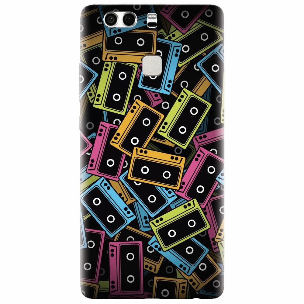 Husa silicon pentru Huawei P9, Audio Cassette Color Vector