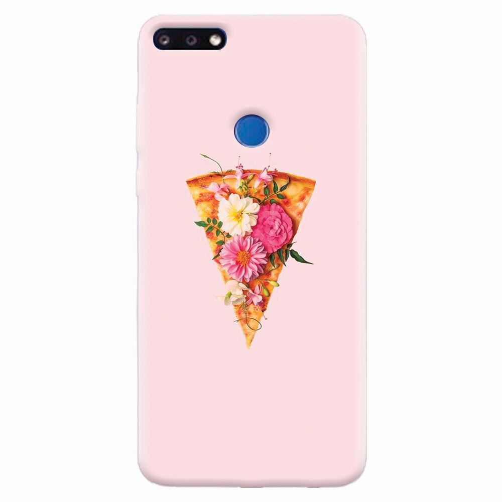 Husa silicon pentru Huawei Y7 Prime 2018, Flower Pizza