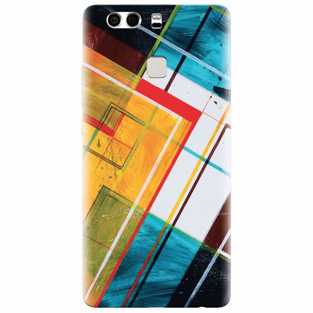 Husa silicon pentru Huawei P9, Abstraction Color Shape
