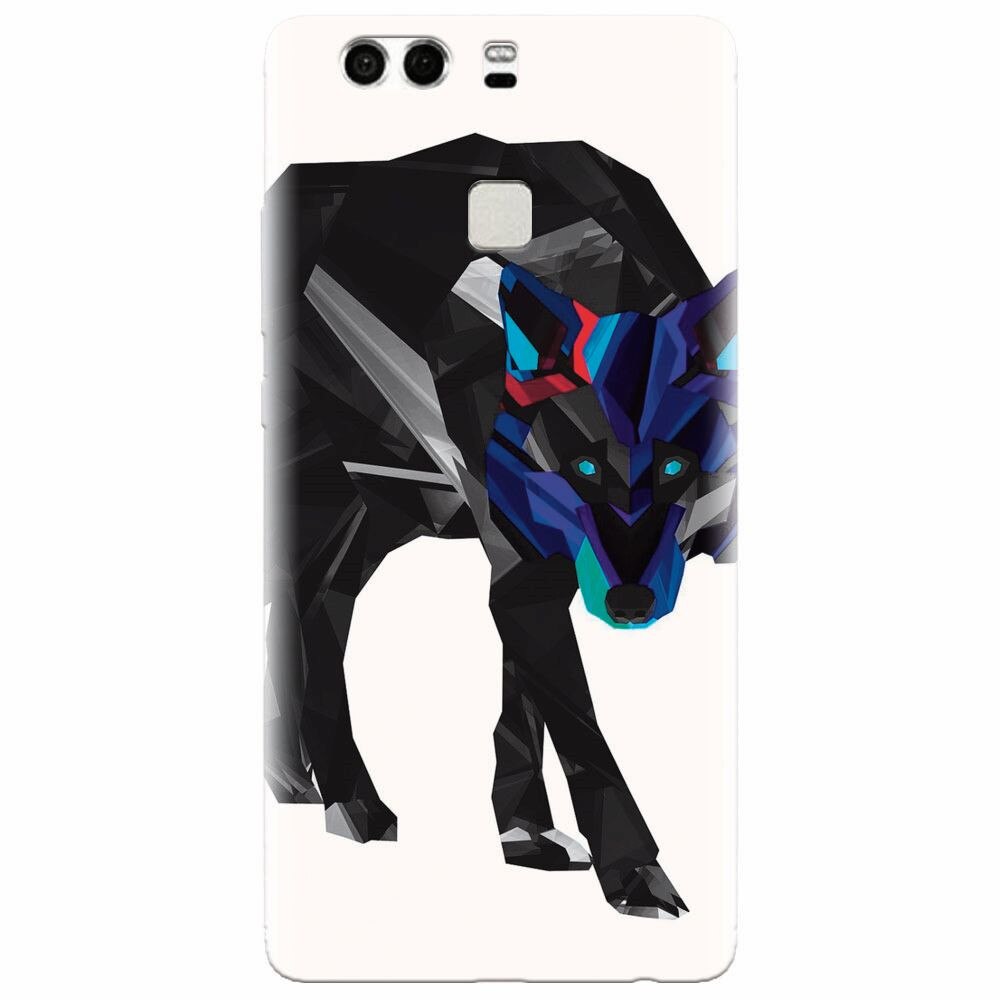 Husa silicon pentru Huawei P9 Plus, Abstract Wolf