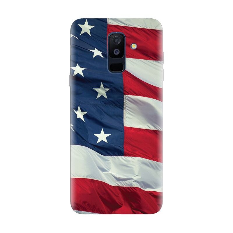 Husa silicon pentru Samsung Galaxy J8 2018, American Flag Illustration