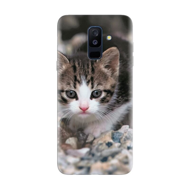 Husa silicon pentru Samsung Galaxy A6 Plus 2018, Animal Cat