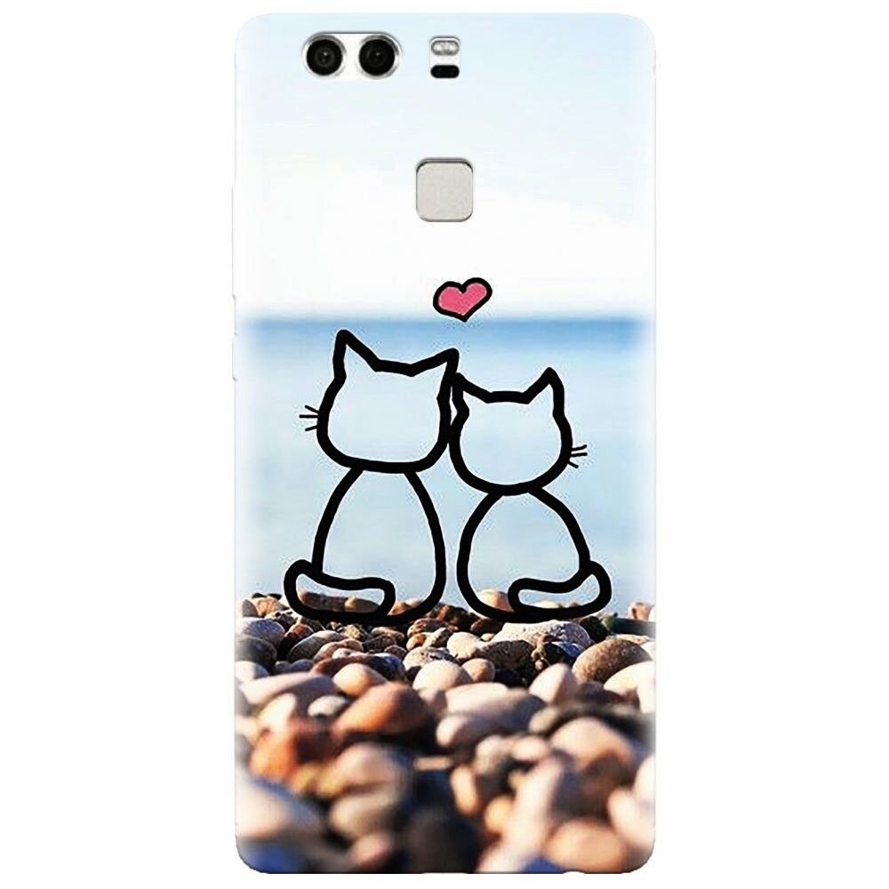 Husa silicon pentru Huawei P9, In Love Cats