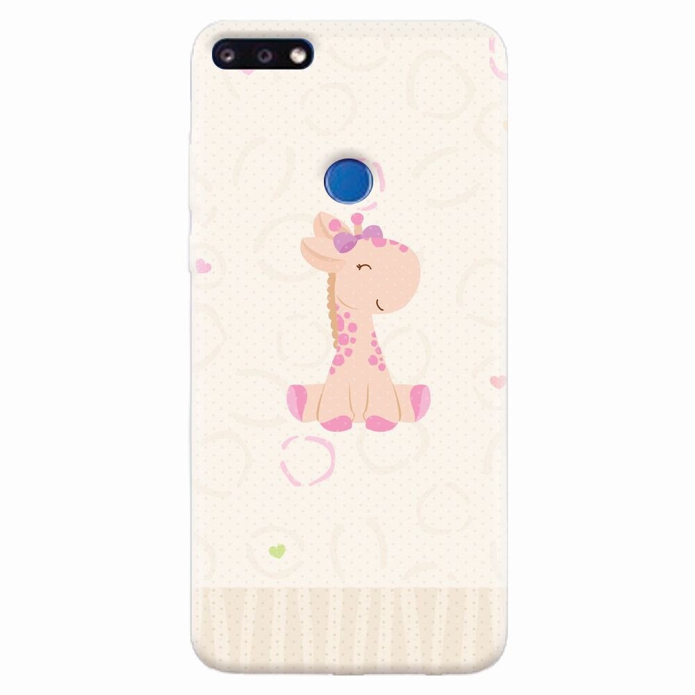 Husa silicon pentru Huawei Y7 Prime 2018, Giraffe Cute