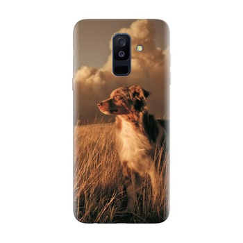 Husa silicon pentru Samsung Galaxy J8 2018, Alone Dog Animal In Grass Husa silicon pentru Samsung Galaxy J8 2018, Alone Dog Animal In Grass
