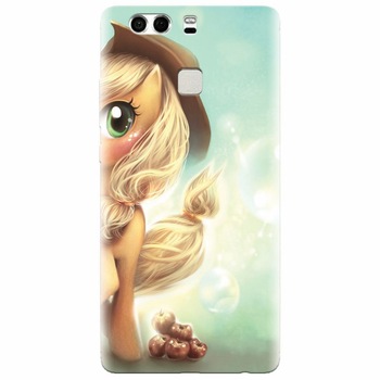 Husa silicon pentru Huawei P9, Applejack Pony Cute K Husa silicon pentru Huawei P9, Applejack Pony Cute K