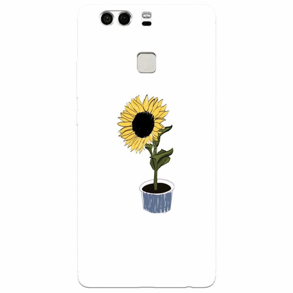 Husa silicon pentru Huawei P9 Plus, Sun Flower
