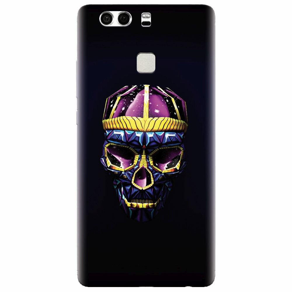 Husa silicon pentru Huawei P9 Plus, Colorfull Skull
