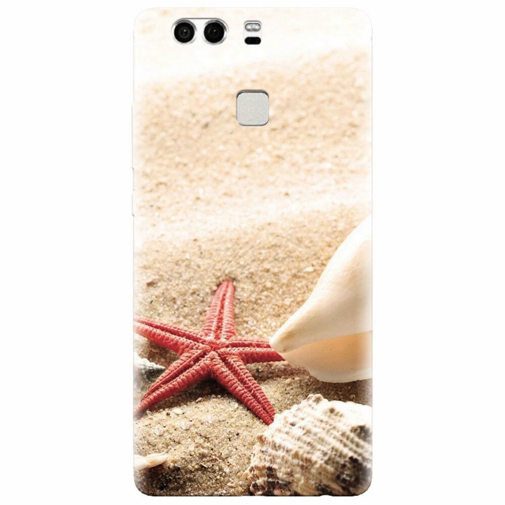 Husa silicon pentru Huawei P9 Plus, Beach Shells And Starfish