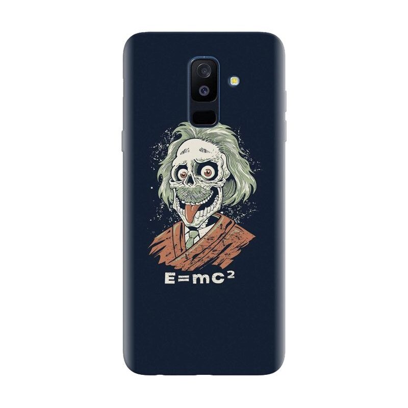 Husa silicon pentru Samsung Galaxy J8 Plus 2018, Albert Einstein Caricature