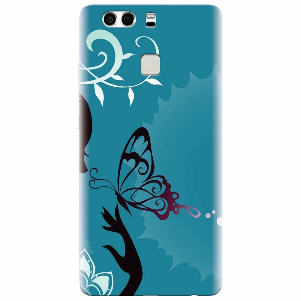 Husa silicon pentru Huawei P9 Plus, Blue Butterfly