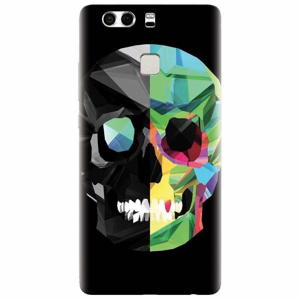 Husa silicon pentru Huawei P9, Colorful Skull