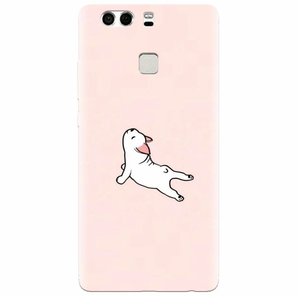 Husa silicon pentru Huawei P9 Plus, Cute Dog Streching