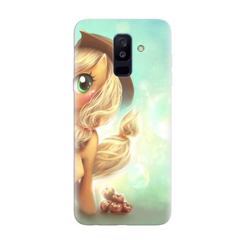 Husa silicon pentru Samsung Galaxy A6 Plus 2018, Applejack Pony Cute K