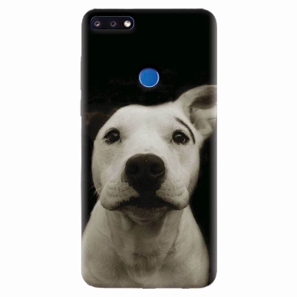 Husa silicon pentru Huawei Y7 Prime 2018, Funny Dog