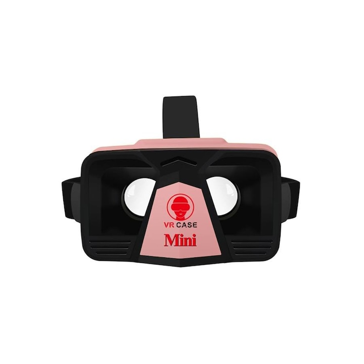 VR CASE Mini 3D szemüveg, - 3D virtuális valóság videó szemüveg - pink