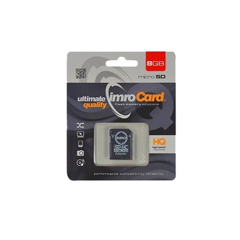 Card de memorie Micro Secure Digital Imro 8GB Clasa 10 + adaptor (citire/scriere/40MBs) Card de memorie Micro Secure Digital Imro 8GB Clasa 10 + adaptor (citire/scriere/40MBs)