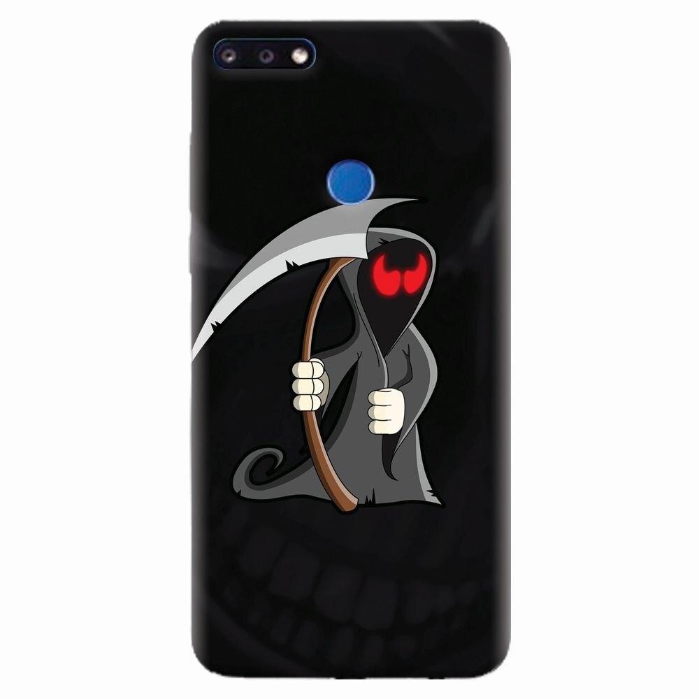 Husa silicon pentru Huawei Y7 Prime 2018, Grim Reaper
