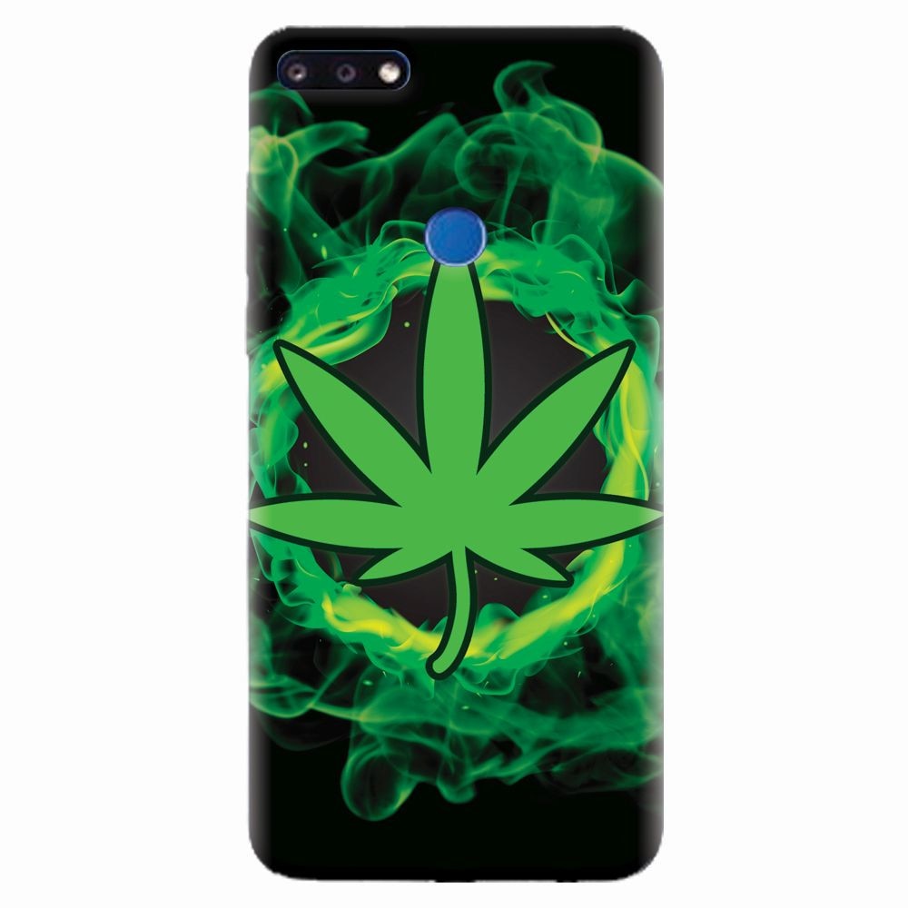 Husa silicon pentru Huawei Y7 Prime 2018, GreenFlames