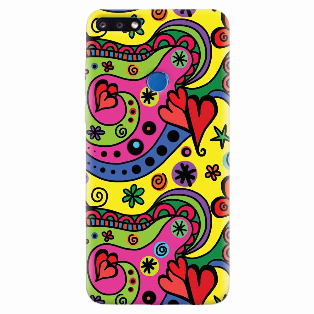 Husa silicon pentru Huawei Y7 Prime 2018, Heart Color