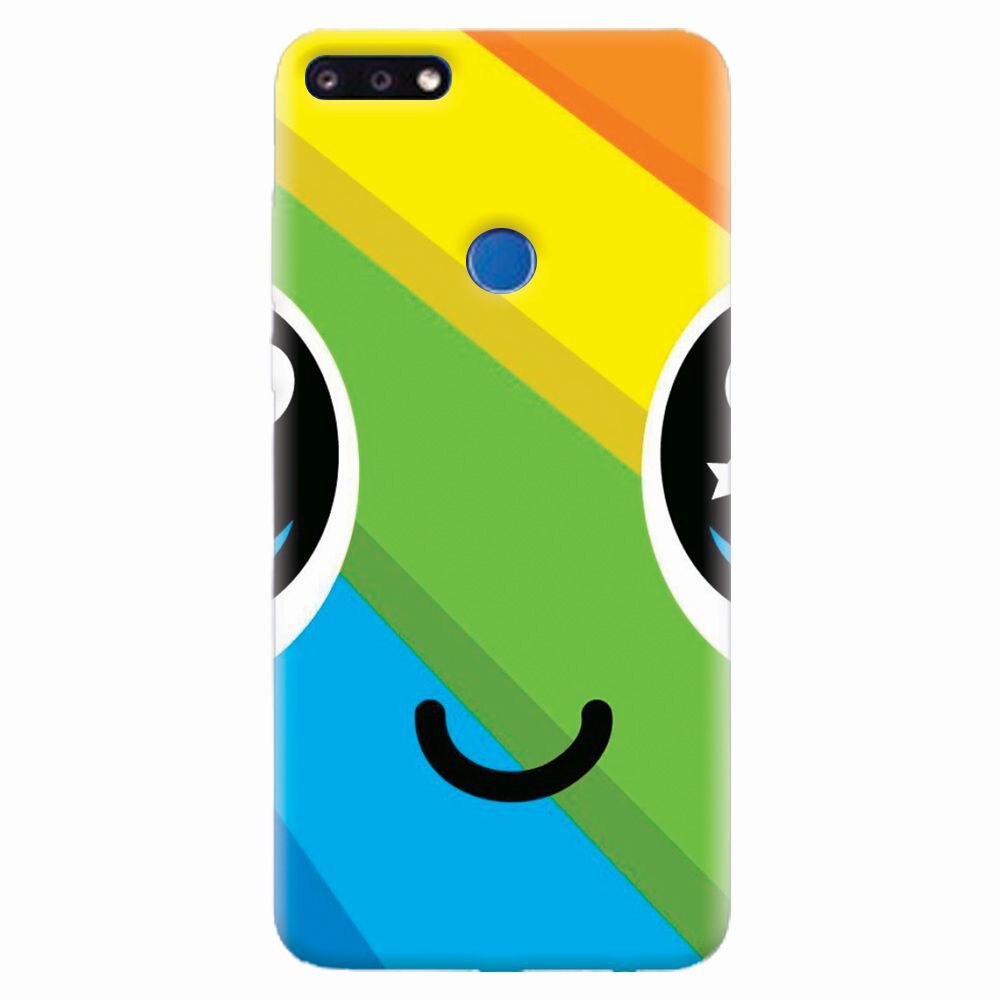 Husa silicon pentru Huawei Y7 Prime 2018, Happy Face