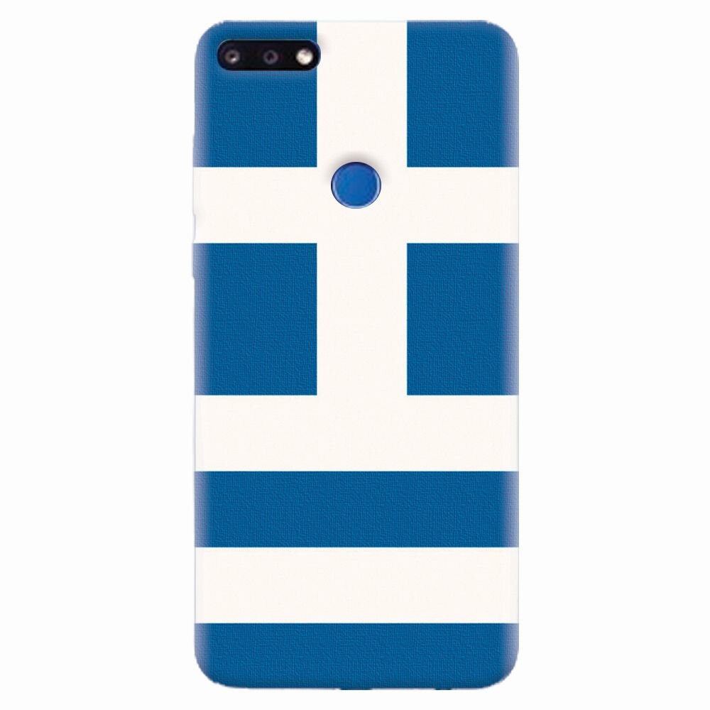 Husa silicon pentru Huawei Y7 Prime 2018, Greece Flag